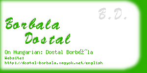 borbala dostal business card